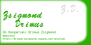 zsigmond drimus business card